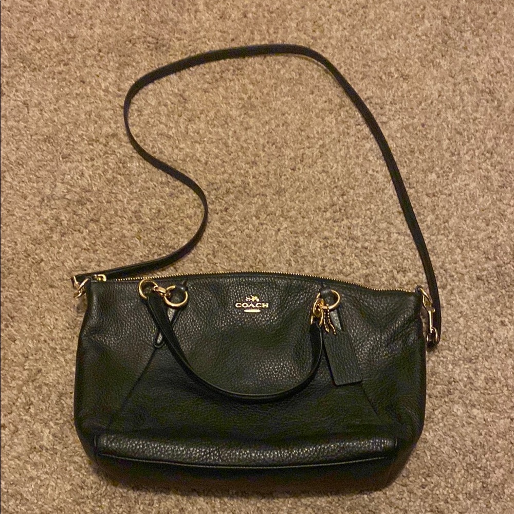 Coach Black Leather Crossbody Bag